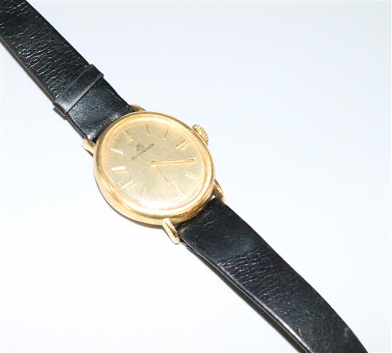 A ladys 18ct gold Bucherer manual wind wrist watch(-)